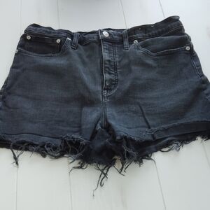 EUC- Madwell - Black Denim High Rise Shorts